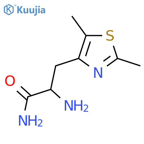 2-amino-3-(dimethyl-1,3-thiazol-4-yl)propanamide structure