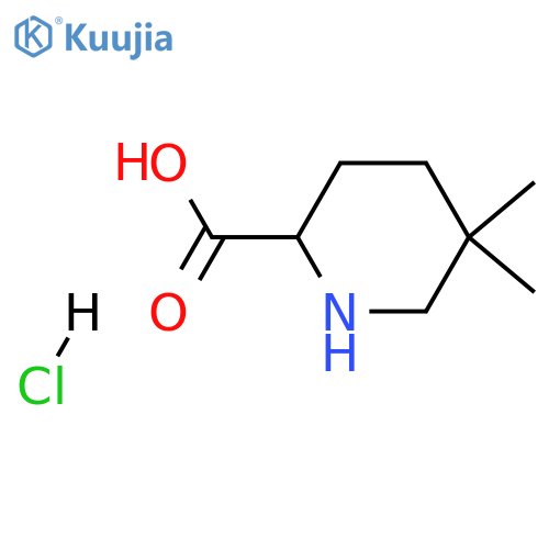5,5-dimethylpiperidine-2-carboxylic acid;hydrochloride structure