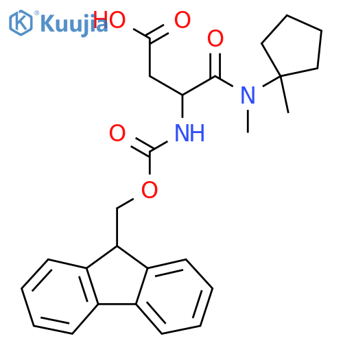 3-({(9H-fluoren-9-yl)methoxycarbonyl}amino)-3-methyl(1-methylcyclopentyl)carbamoylpropanoic acid structure
