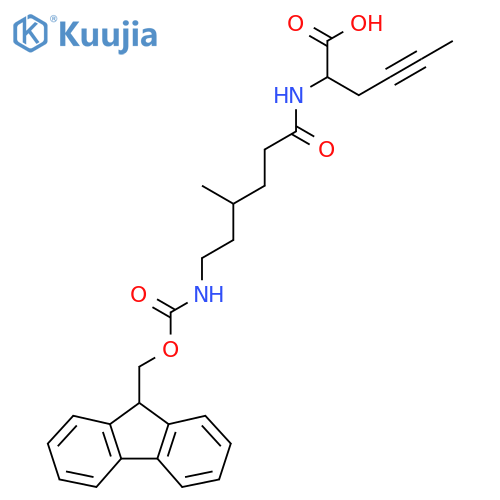 2-6-({(9H-fluoren-9-yl)methoxycarbonyl}amino)-4-methylhexanamidohex-4-ynoic acid structure