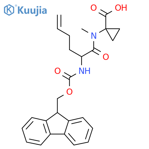 1-2-({(9H-fluoren-9-yl)methoxycarbonyl}amino)-N-methylhex-5-enamidocyclopropane-1-carboxylic acid structure