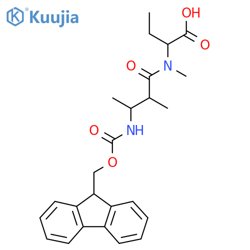 2-3-({(9H-fluoren-9-yl)methoxycarbonyl}amino)-N,2-dimethylbutanamidobutanoic acid structure