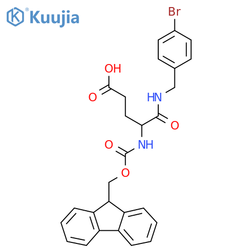 4-{(4-bromophenyl)methylcarbamoyl}-4-({(9H-fluoren-9-yl)methoxycarbonyl}amino)butanoic acid structure