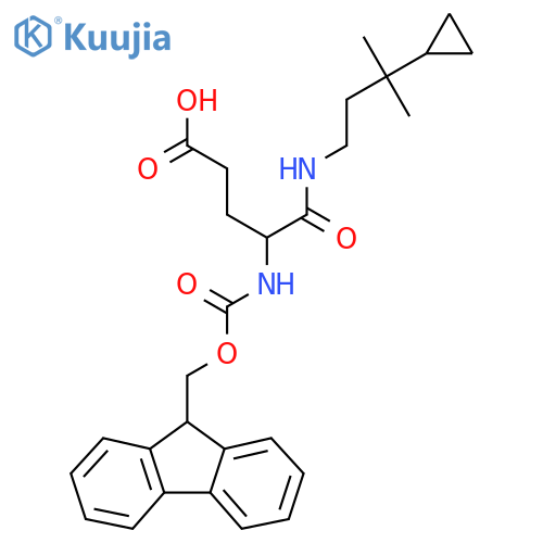 4-(3-cyclopropyl-3-methylbutyl)carbamoyl-4-({(9H-fluoren-9-yl)methoxycarbonyl}amino)butanoic acid structure