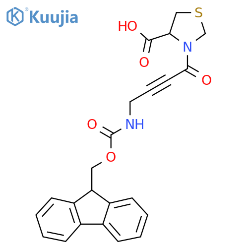 3-4-({(9H-fluoren-9-yl)methoxycarbonyl}amino)but-2-ynoyl-1,3-thiazolidine-4-carboxylic acid structure