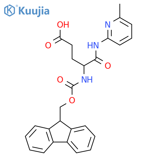 4-({(9H-fluoren-9-yl)methoxycarbonyl}amino)-4-(6-methylpyridin-2-yl)carbamoylbutanoic acid structure