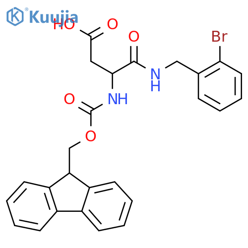 3-{(2-bromophenyl)methylcarbamoyl}-3-({(9H-fluoren-9-yl)methoxycarbonyl}amino)propanoic acid structure