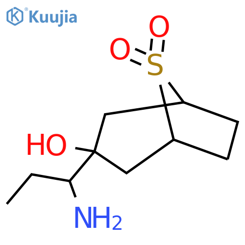 3-(1-aminopropyl)-3-hydroxy-8lambda6-thiabicyclo3.2.1octane-8,8-dione structure