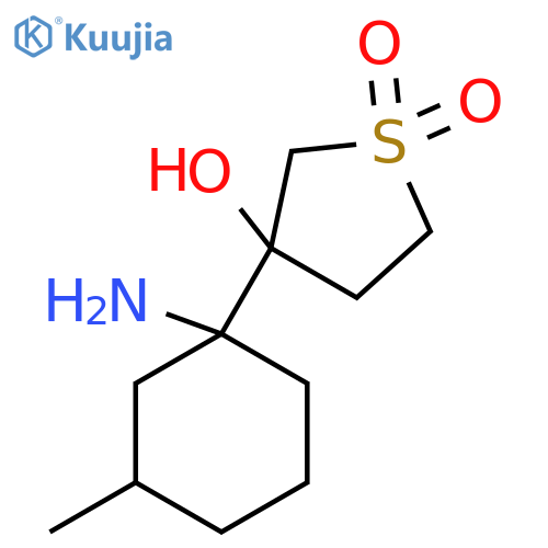 3-(1-amino-3-methylcyclohexyl)-3-hydroxy-1lambda6-thiolane-1,1-dione structure