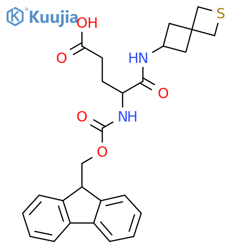 4-({(9H-fluoren-9-yl)methoxycarbonyl}amino)-4-({2-thiaspiro3.3heptan-6-yl}carbamoyl)butanoic acid structure