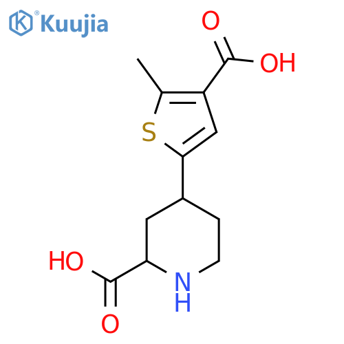 4-(4-carboxy-5-methylthiophen-2-yl)piperidine-2-carboxylic acid structure