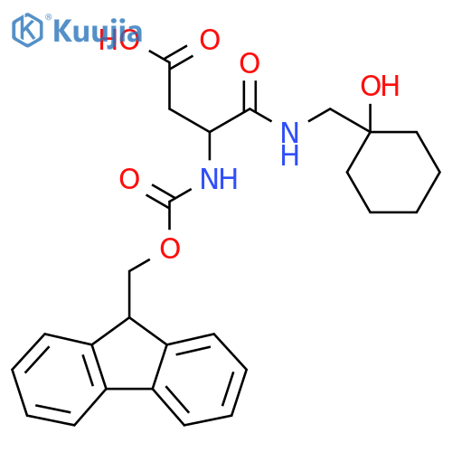 3-({(9H-fluoren-9-yl)methoxycarbonyl}amino)-3-{(1-hydroxycyclohexyl)methylcarbamoyl}propanoic acid structure