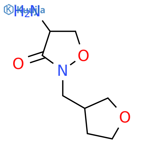 4-amino-2-(oxolan-3-ylmethyl)-1,2-oxazolidin-3-one structure