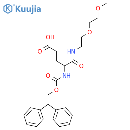 4-({(9H-fluoren-9-yl)methoxycarbonyl}amino)-4-{2-(2-methoxyethoxy)ethylcarbamoyl}butanoic acid structure