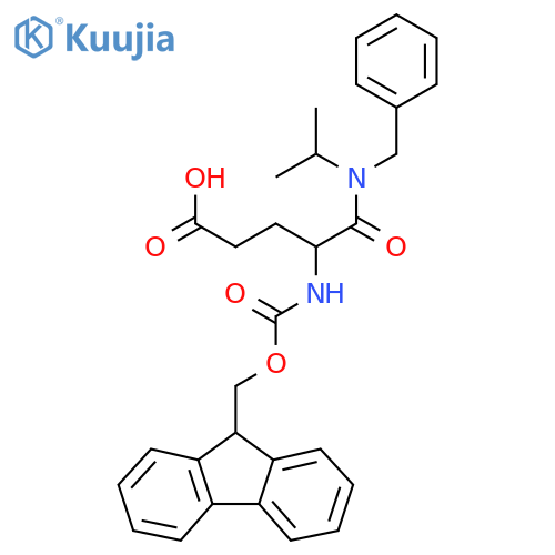 4-benzyl(propan-2-yl)carbamoyl-4-({(9H-fluoren-9-yl)methoxycarbonyl}amino)butanoic acid structure