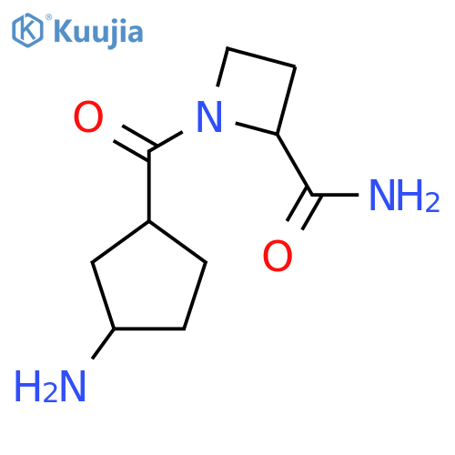 1-(3-aminocyclopentanecarbonyl)azetidine-2-carboxamide structure