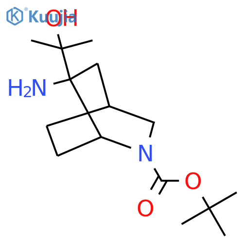 tert-butyl 6-amino-6-(2-hydroxypropan-2-yl)-2-azabicyclo2.2.2octane-2-carboxylate structure