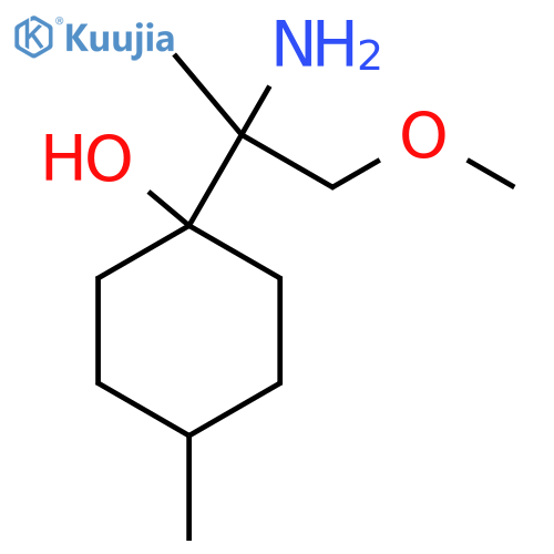1-(2-amino-1-methoxypropan-2-yl)-4-methylcyclohexan-1-ol structure