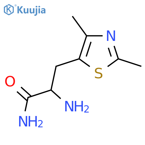 2-amino-3-(dimethyl-1,3-thiazol-5-yl)propanamide structure
