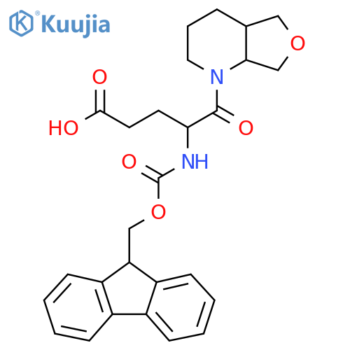 4-({(9H-fluoren-9-yl)methoxycarbonyl}amino)-5-{octahydrofuro3,4-bpyridin-1-yl}-5-oxopentanoic acid structure