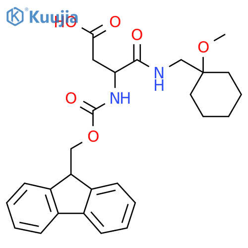 3-({(9H-fluoren-9-yl)methoxycarbonyl}amino)-3-{(1-methoxycyclohexyl)methylcarbamoyl}propanoic acid structure