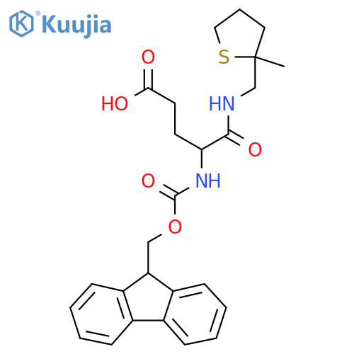 4-({(9H-fluoren-9-yl)methoxycarbonyl}amino)-4-{(2-methylthiolan-2-yl)methylcarbamoyl}butanoic acid structure