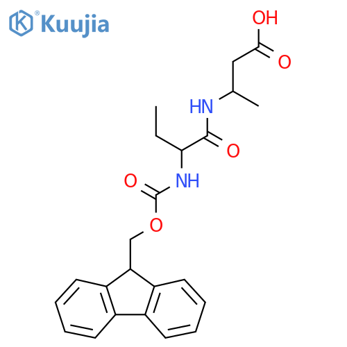 3-2-({(9H-fluoren-9-yl)methoxycarbonyl}amino)butanamidobutanoic acid structure