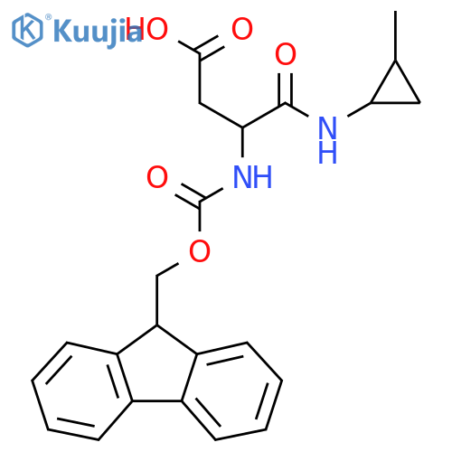 3-({(9H-fluoren-9-yl)methoxycarbonyl}amino)-3-(2-methylcyclopropyl)carbamoylpropanoic acid structure