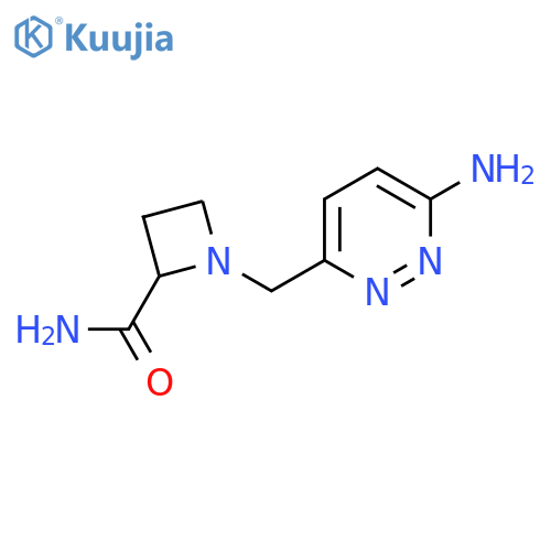 1-(6-aminopyridazin-3-yl)methylazetidine-2-carboxamide structure