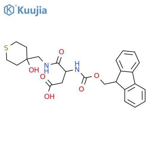 3-({(9H-fluoren-9-yl)methoxycarbonyl}amino)-3-{(4-hydroxythian-4-yl)methylcarbamoyl}propanoic acid structure