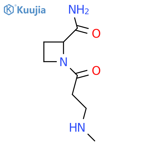 1-3-(methylamino)propanoylazetidine-2-carboxamide structure