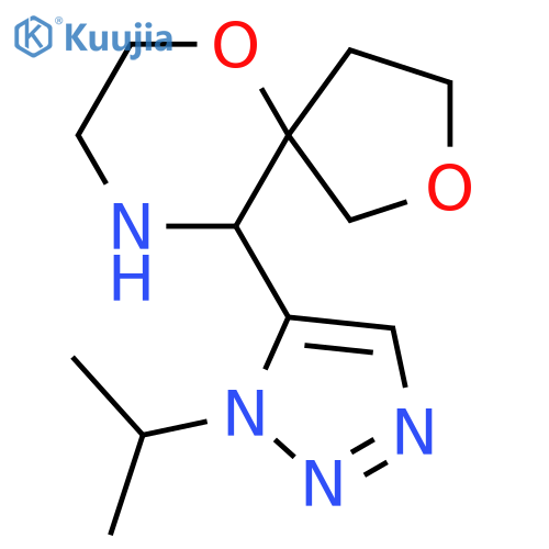 10-1-(propan-2-yl)-1H-1,2,3-triazol-5-yl-2,6-dioxa-9-azaspiro4.5decane structure