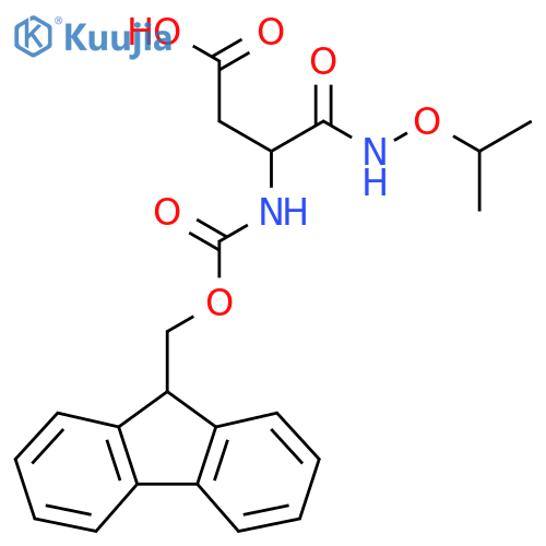3-({(9H-fluoren-9-yl)methoxycarbonyl}amino)-3-(propan-2-yloxy)carbamoylpropanoic acid structure