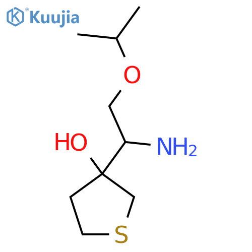 3-1-amino-2-(propan-2-yloxy)ethylthiolan-3-ol structure