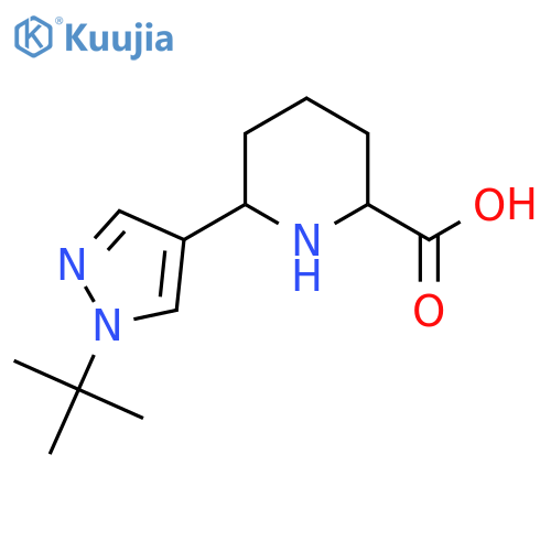 6-(1-tert-butyl-1H-pyrazol-4-yl)piperidine-2-carboxylic acid structure