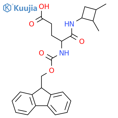 4-(2,3-dimethylcyclobutyl)carbamoyl-4-({(9H-fluoren-9-yl)methoxycarbonyl}amino)butanoic acid structure