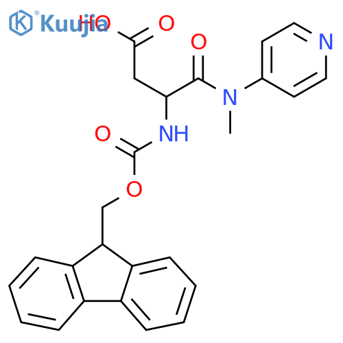 3-({(9H-fluoren-9-yl)methoxycarbonyl}amino)-3-methyl(pyridin-4-yl)carbamoylpropanoic acid structure