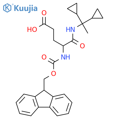 4-(1,1-dicyclopropylethyl)carbamoyl-4-({(9H-fluoren-9-yl)methoxycarbonyl}amino)butanoic acid structure