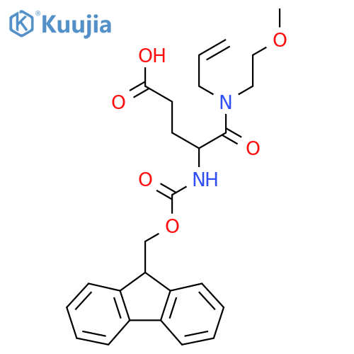 4-({(9H-fluoren-9-yl)methoxycarbonyl}amino)-4-(2-methoxyethyl)(prop-2-en-1-yl)carbamoylbutanoic acid structure