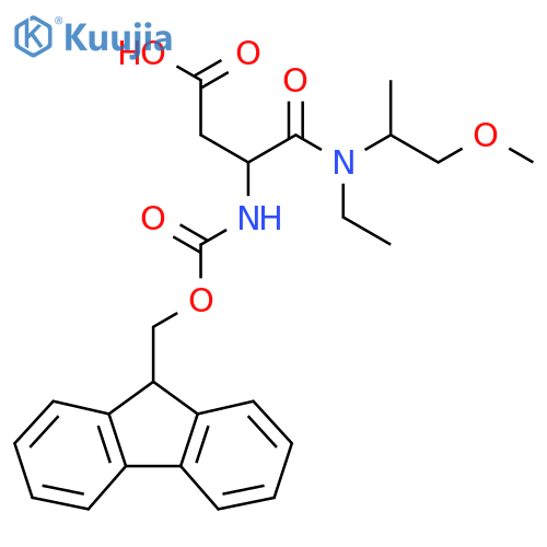 3-ethyl(1-methoxypropan-2-yl)carbamoyl-3-({(9H-fluoren-9-yl)methoxycarbonyl}amino)propanoic acid structure