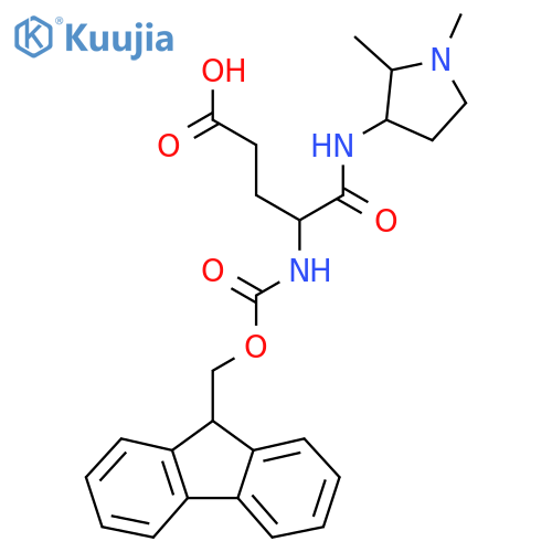 4-(1,2-dimethylpyrrolidin-3-yl)carbamoyl-4-({(9H-fluoren-9-yl)methoxycarbonyl}amino)butanoic acid structure
