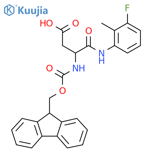 3-({(9H-fluoren-9-yl)methoxycarbonyl}amino)-3-(3-fluoro-2-methylphenyl)carbamoylpropanoic acid structure