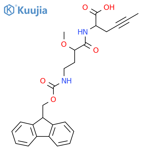 2-4-({(9H-fluoren-9-yl)methoxycarbonyl}amino)-2-methoxybutanamidohex-4-ynoic acid structure