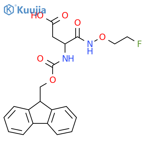 3-({(9H-fluoren-9-yl)methoxycarbonyl}amino)-3-(2-fluoroethoxy)carbamoylpropanoic acid structure