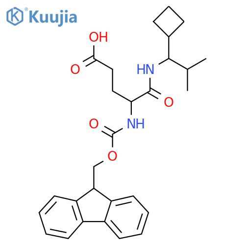 4-(1-cyclobutyl-2-methylpropyl)carbamoyl-4-({(9H-fluoren-9-yl)methoxycarbonyl}amino)butanoic acid structure