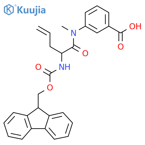3-2-({(9H-fluoren-9-yl)methoxycarbonyl}amino)-N-methylpent-4-enamidobenzoic acid structure