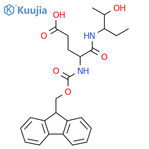 4-({(9H-fluoren-9-yl)methoxycarbonyl}amino)-4-(2-hydroxypentan-3-yl)carbamoylbutanoic acid structure