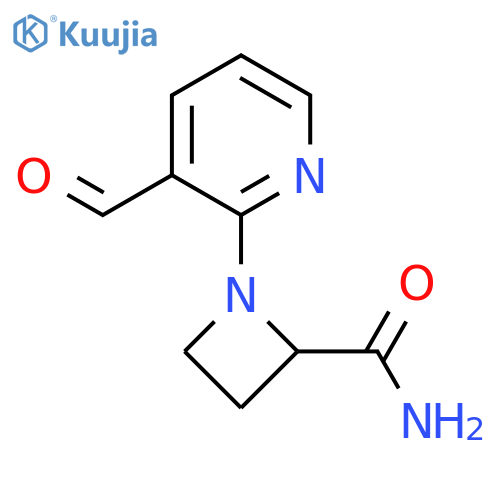 1-(3-formylpyridin-2-yl)azetidine-2-carboxamide structure