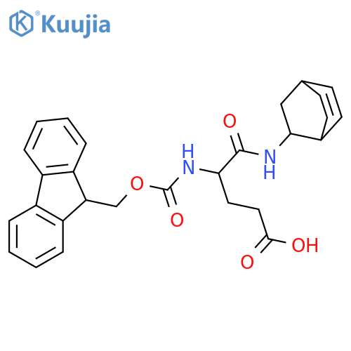 4-({bicyclo2.2.2oct-5-en-2-yl}carbamoyl)-4-({(9H-fluoren-9-yl)methoxycarbonyl}amino)butanoic acid structure