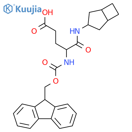 4-({bicyclo3.2.0heptan-3-yl}carbamoyl)-4-({(9H-fluoren-9-yl)methoxycarbonyl}amino)butanoic acid structure